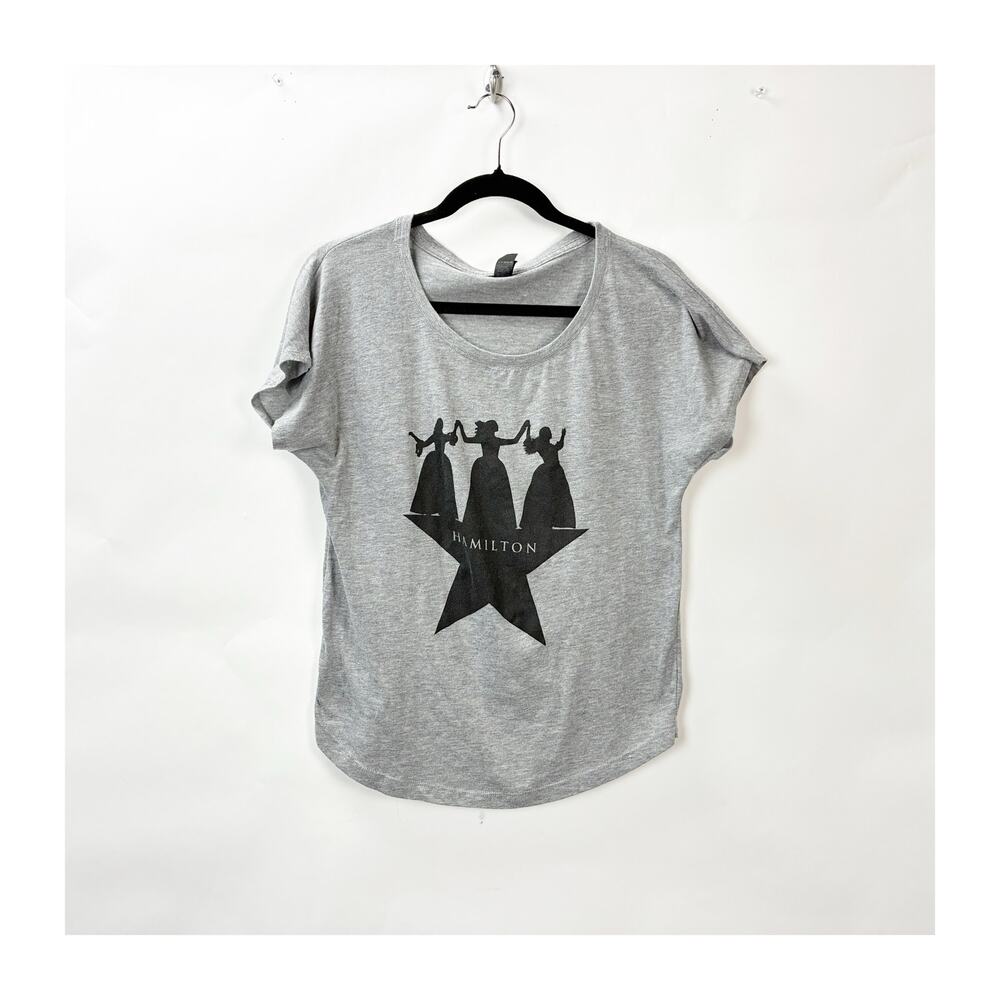 Creative Goods Hamilton Schuyler Sisters Star Tee Size M Women Grey Broadway